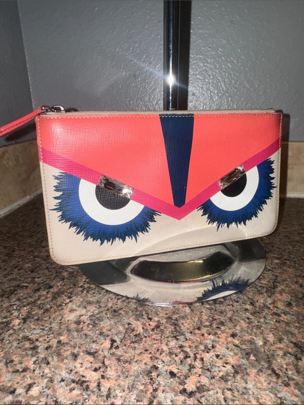 Fendi monsters RARE pouchette/Clutch EUC